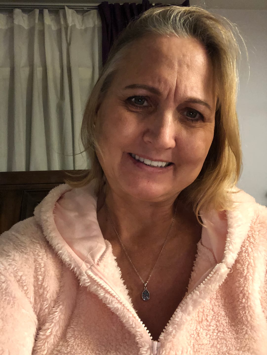 Customer photo review of Petite Pear Drop with Cremation Ashes