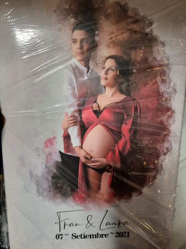 Customer photo review of Tu foto en estilo acuarela | Regalo personalizable para pareja, novia y novio