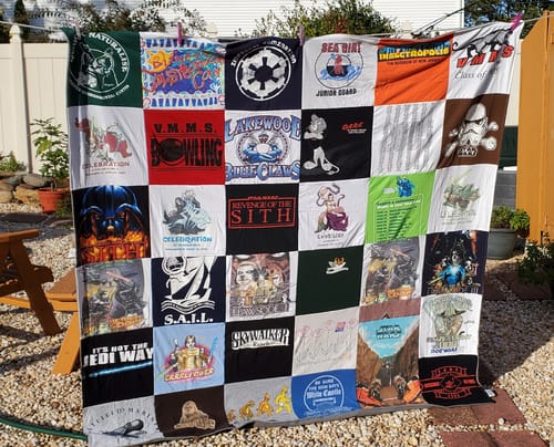 T-shirt quilt from lakewood high school by Deborah from NJ