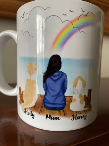 Customer photo review of Girl & Dogs - Life is better with a dog Personalised Mug
