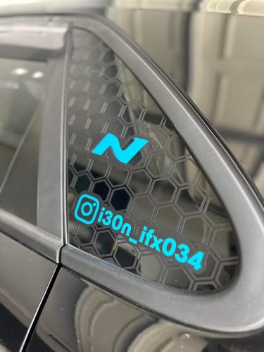 Customer photo review of Custom Quarter Window Sticker Pack (left and right)