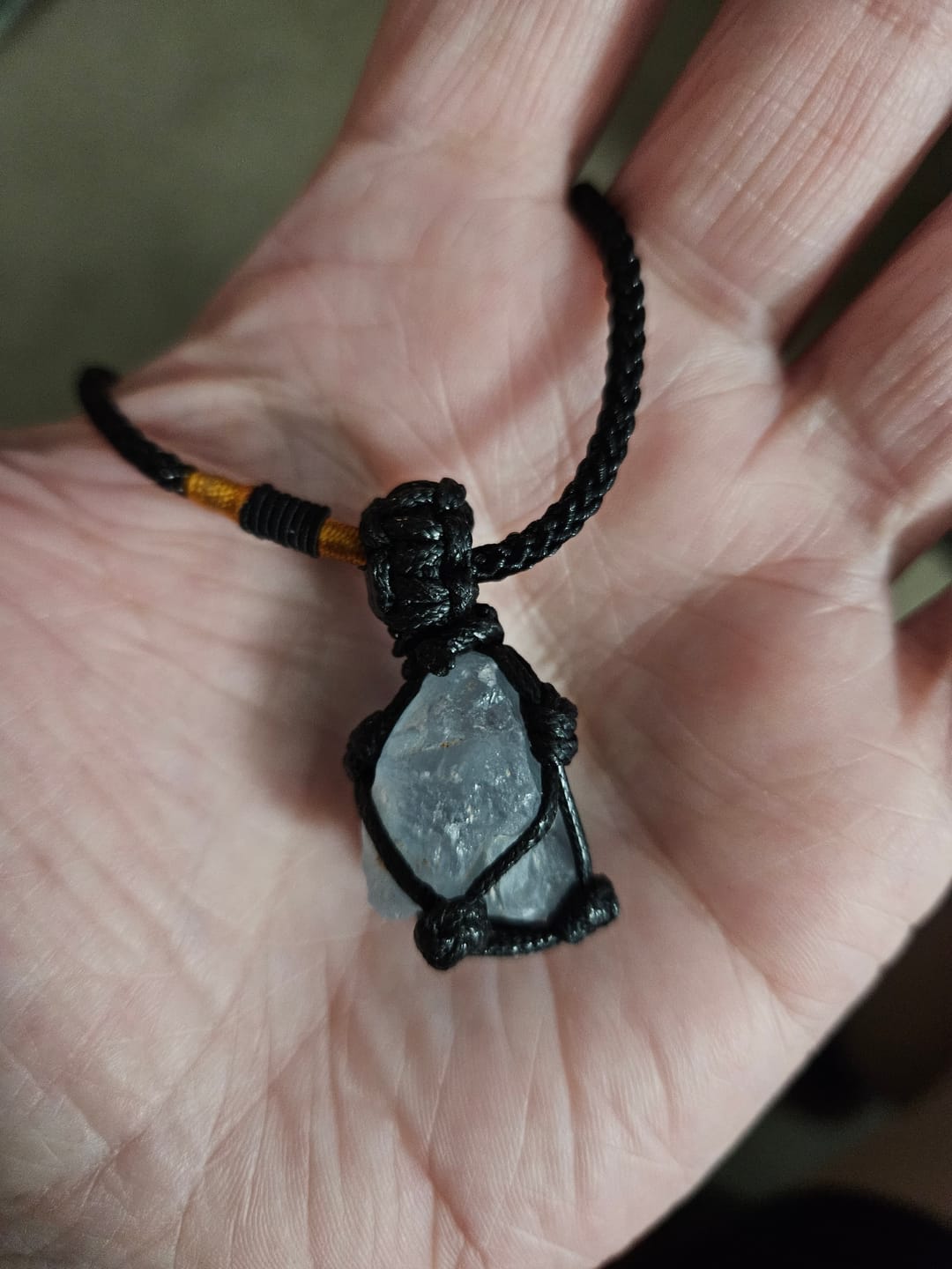 Customer photo review of Natural Celestite Necklace