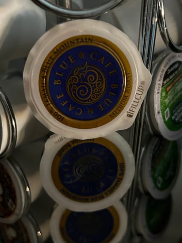 Customer photo review of Cafe Blue Jamaica Blue Mountain Coffee Blend K-Cup Pods