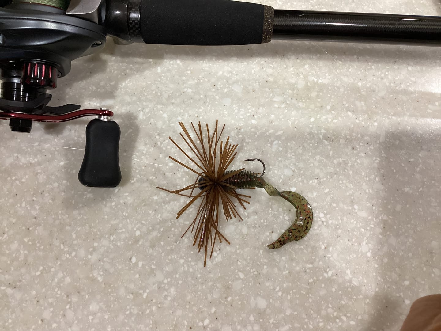 Customer photo review of 200% Sensitive Tungsten Ball Jig Heads | No Chip Black | Bulk Pack