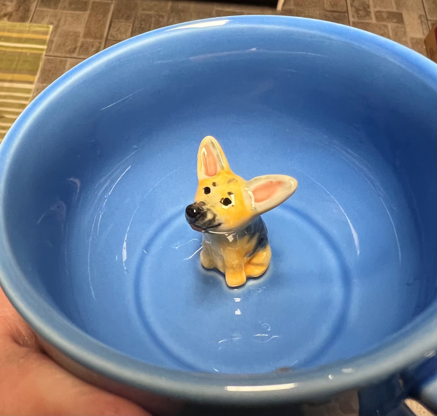 Customer photo review of Handmade Custom Pet's Figure Ceramic Mug