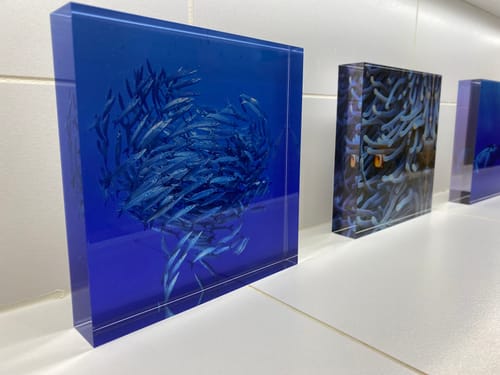 Customer photo review of 15 x 15 cm Free Standing Acrylic Photo Block