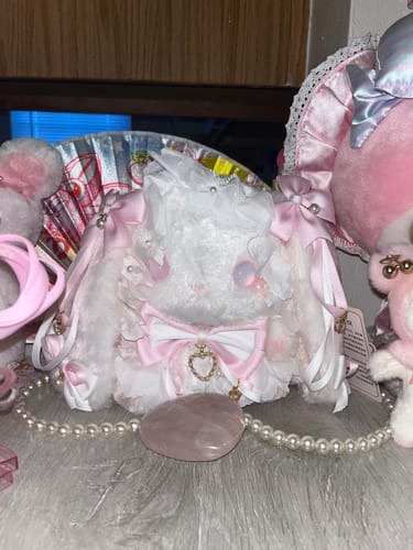 Customer photo review of Lolita Bunny Bag with Crossbody Pearl Straps