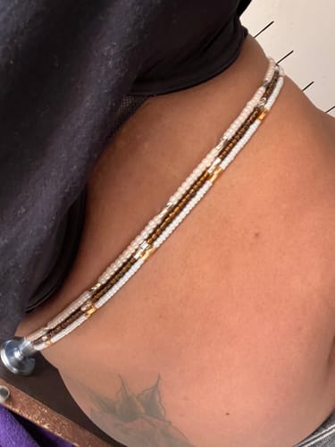 Customer photo review of *Best Seller* Ashanti African Waist Bead by KENTELL