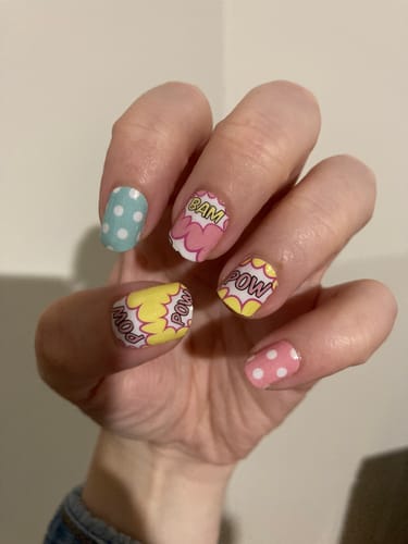 Customer photo review of Comic | Nail Polish Wrap