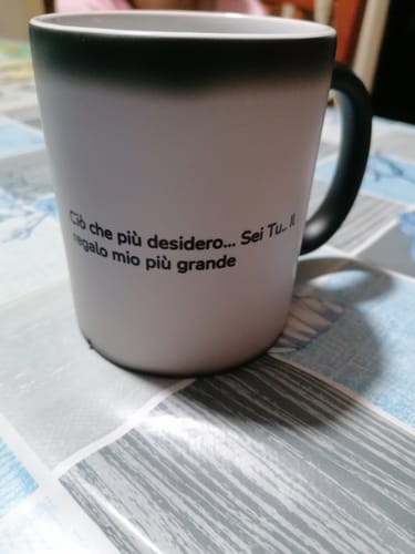 Customer photo review of Tazza magica personalizzata 325ml