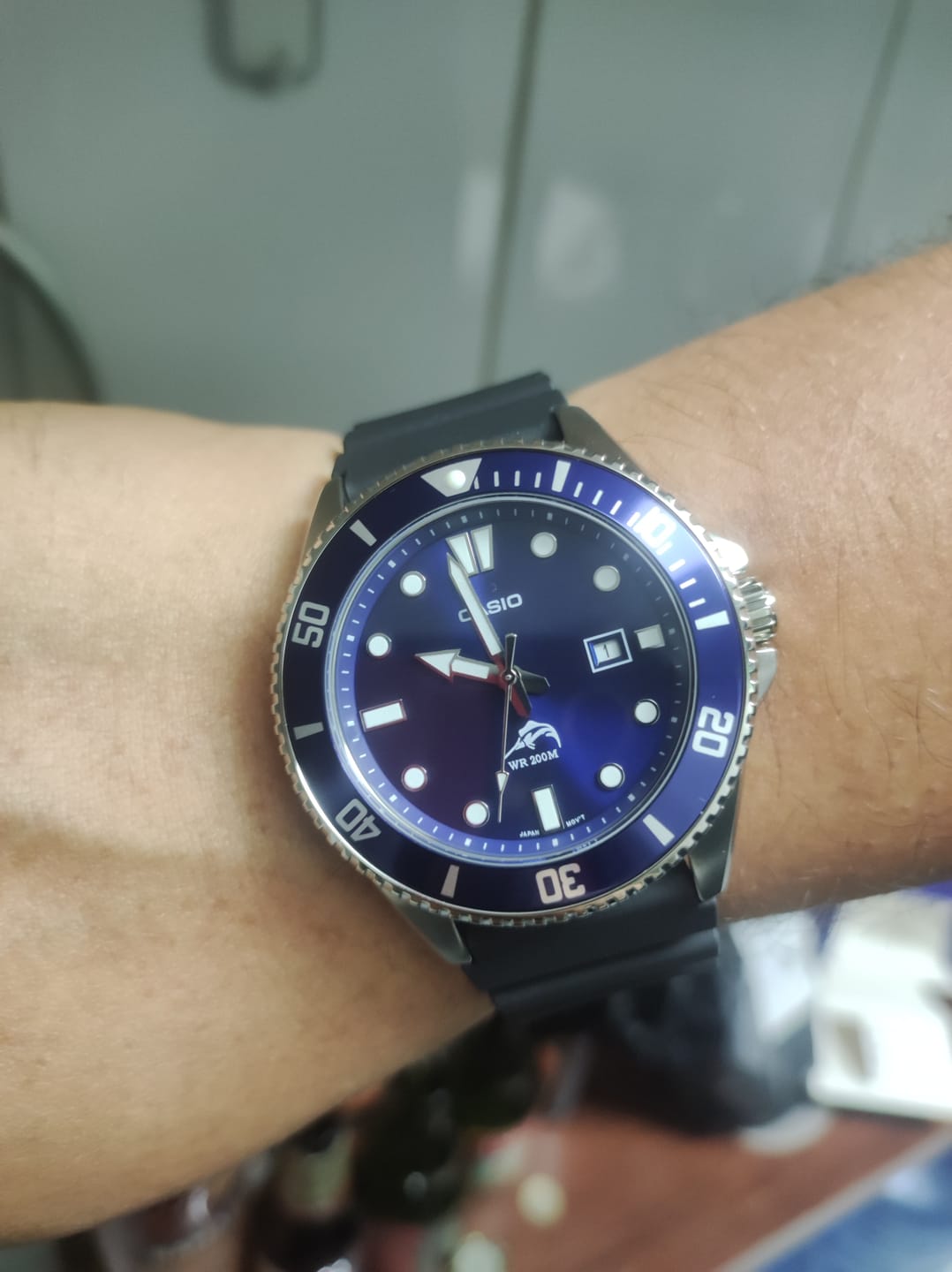 Customer photo review of Reloj Casio Submariner Marlin Duro MDV-106B-2AVCF Azul Buceo