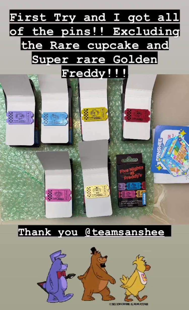 Customer photo review of Five Nights At Freddy's - Prize Ticket Pin Blind Box