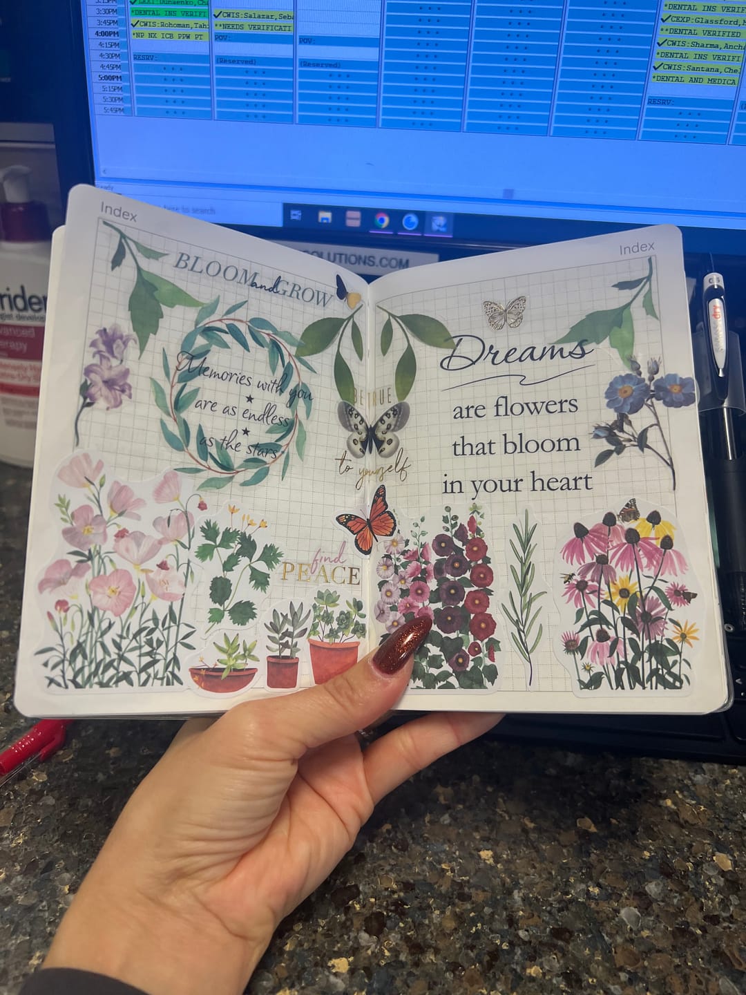Customer photo review of Vinyl Clear Cover (576pg All-In-One Planner)