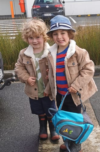 Customer photo review of Organic "Lennox" Sherpa Fleece Jacket - Size 3-9