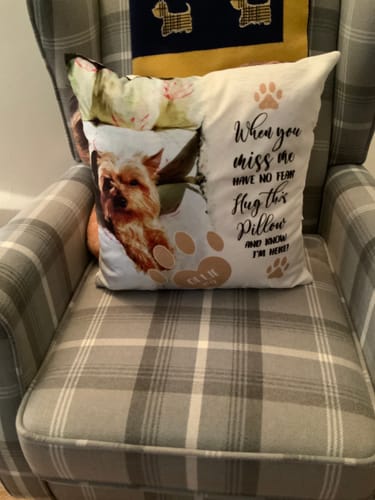 Customer photo review of When you miss me - Personalised pillow