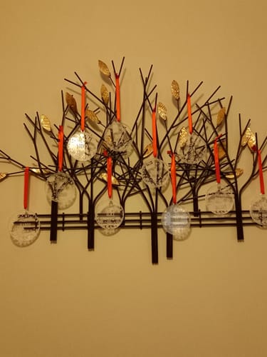 Customer photo review of Personalised  Snowflake Christmas Decoration