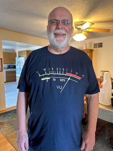 Customer photo review of Vu Meter T-Shirt