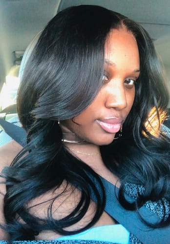 Customer photo review of 3 Bundle + 5x5 HD Lace Closure Deals