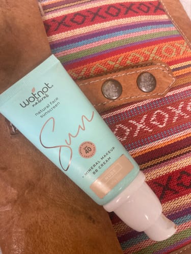 Customer photo review of Natural Face Sunscreen + Serum, BB Cream & Mineral Makeup