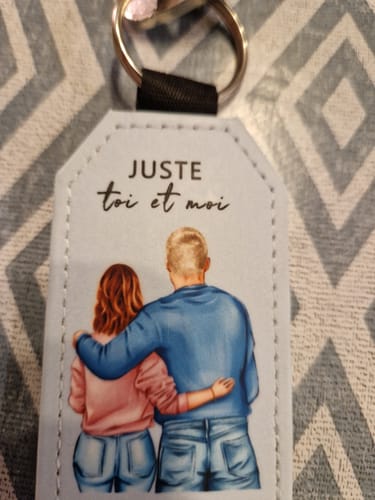 Customer photo review of Couple - Porte-clés personnalisé