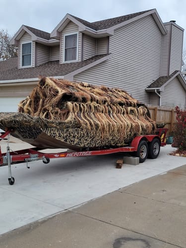 Customer photo review of Hunting Blind Raffia Grass (Pack)