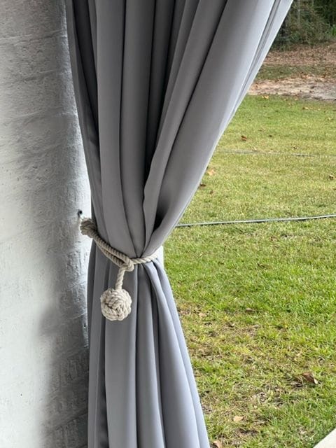 Customer photo review of Waterproof Grommet Top Patio Outdoor Curtain 1 Panel