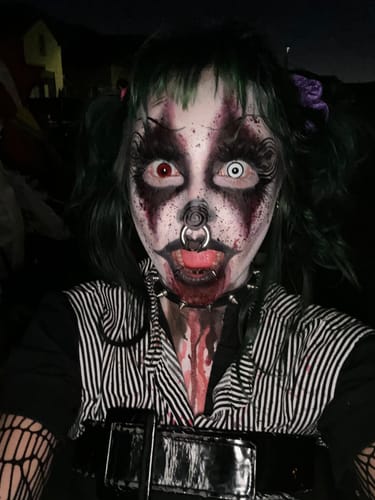 Customer photo review of Blood Moon Contact Lenses(12 months of use)