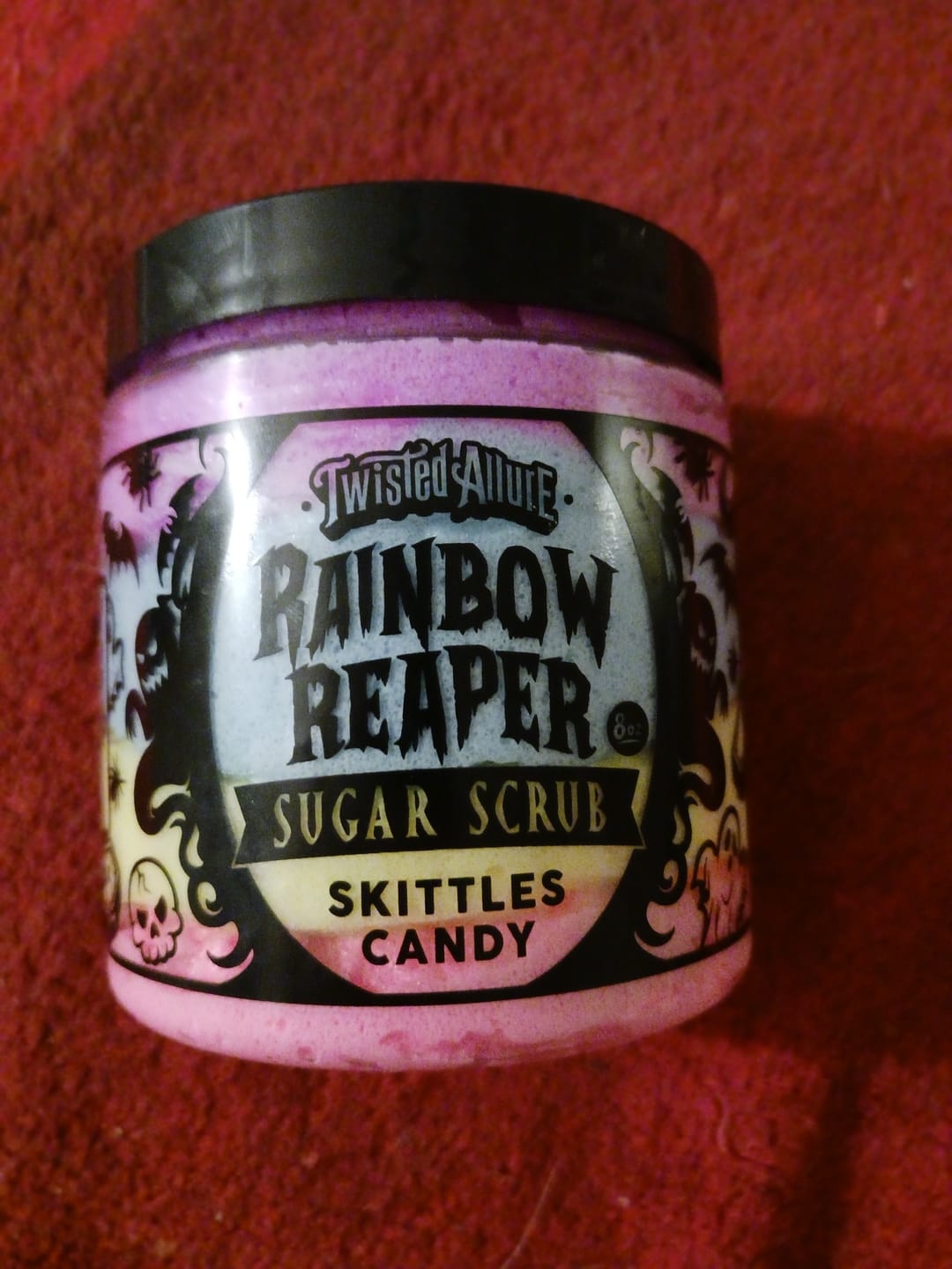 Customer photo review of Rainbow Reaper Sugar Scrub (Skittles Candy)