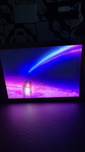 Customer photo review of Your Name Light Painting Lamp Light-up Artwork Night Light