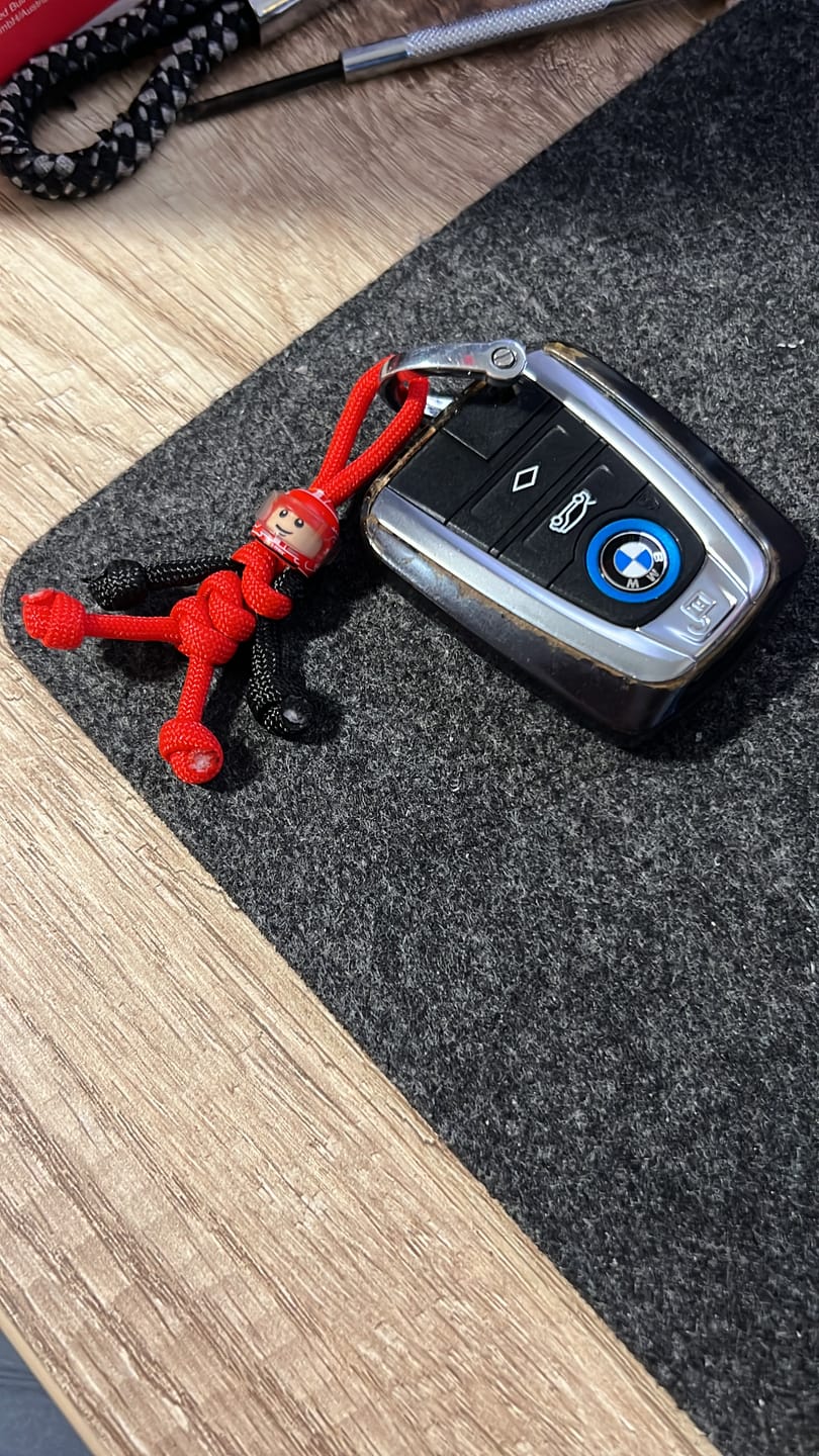 Customer photo review of Limited Edition Charles Lerclerc Racing Paracord Buddy Keychain