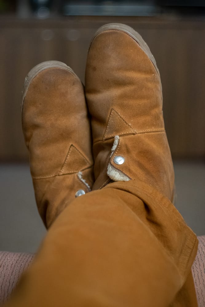 Customer photo review of MEN'S SHEEPSKIN BOOTIE