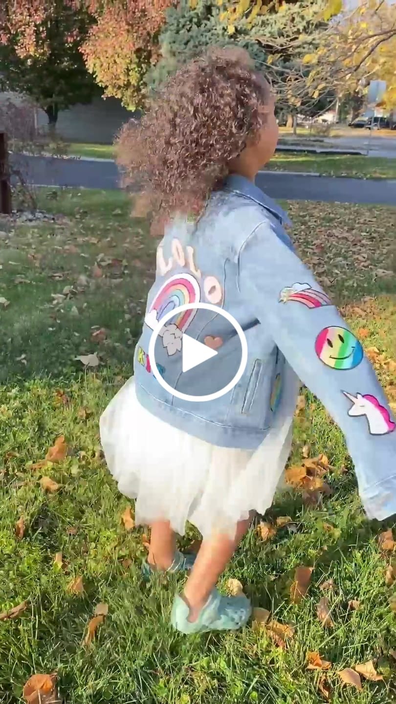 Customer video review of Kids Classic Oversized Denim Jacket
