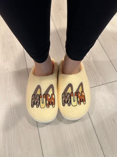 Customer photo review of Embroidered MUM Slippers PREORDER