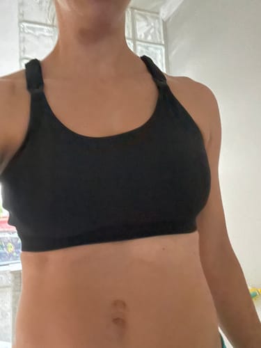 Customer photo review of Ultra Comfort Active Nursing Bra - FIXED Pads (Solid Black)