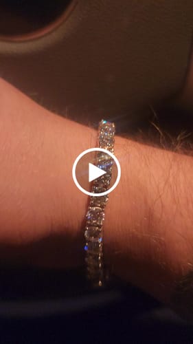 Customer video review of 5MM Moissanite Tennis Bracelet 14K White Gold