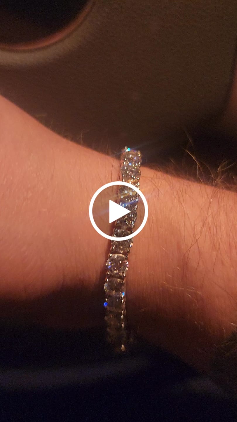 Customer video review of Moissanite Tennis Bracelet 14K Gold (ALL SIZES)