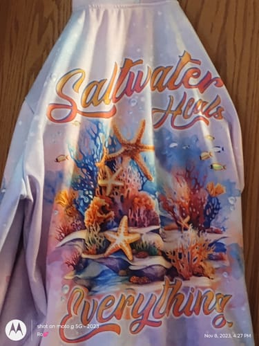 Customer photo review of SALTWATER HEALS EVERYTHING ALL OVER PRINT - TLNT1010231