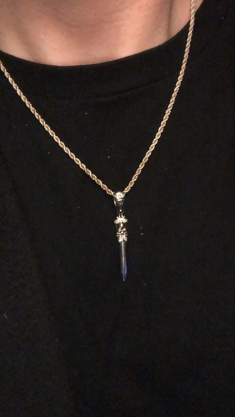 Customer photo review of CATACOMB SWORD PENDANT