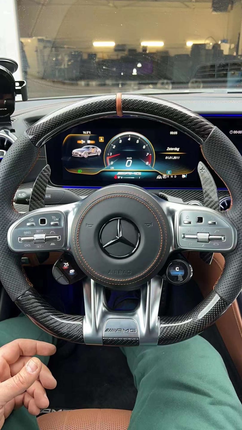 Customer photo review of 2019+ Mercedes AMG Custom Carbon Fiber Steering Wheel