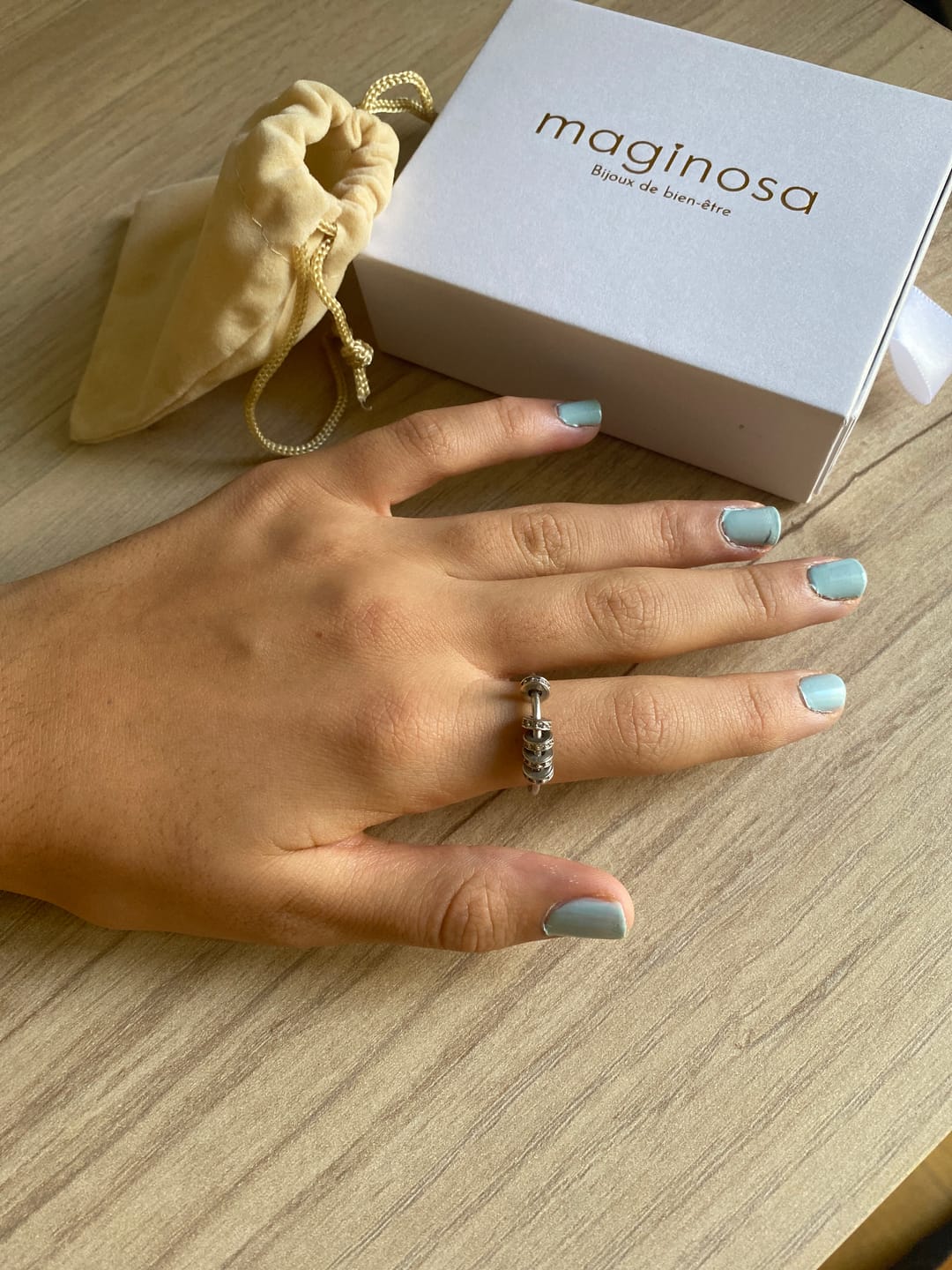 Customer photo review of Bague d'Anxiété Argent S925 - KALI