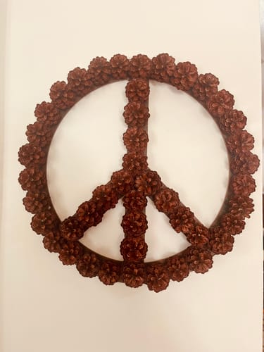 Customer photo review of Unfinished Wood Peace Symbol Shape - Craft - up to 24" DIY