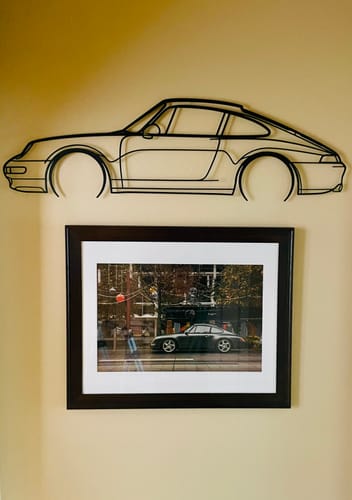 Customer photo review of Your Custom Car Silhouette Metal Wall Art
