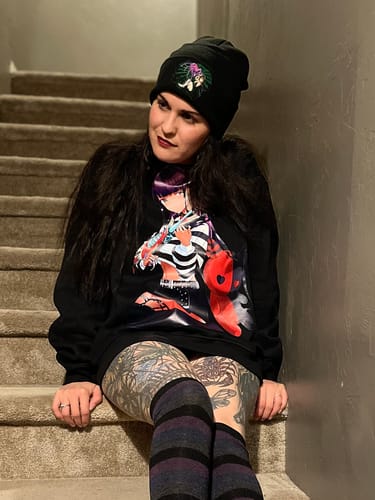 Customer photo review of Sad Girl Anime Crew Neck