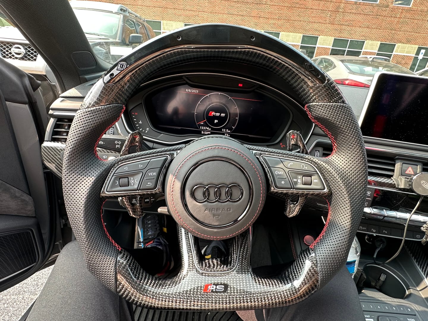 Customer photo review of 2016+ Audi A3/4/5 S/RS Model Custom Carbon Fiber Steering