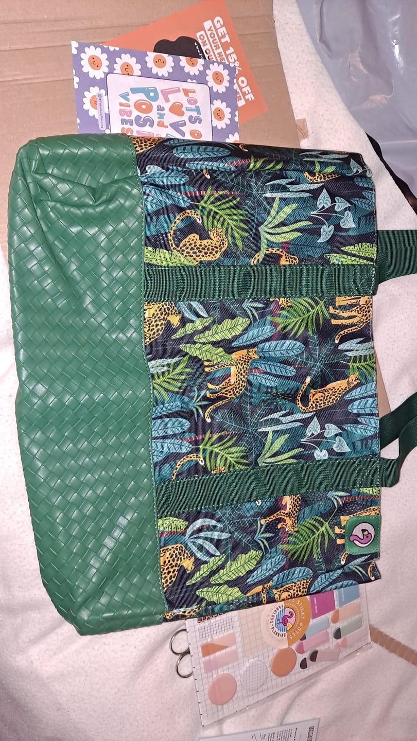 Customer photo review of Botanical Cheetah Tote Bag
