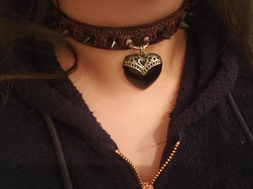 Customer photo review of Woodland Fae Obsidian Choker