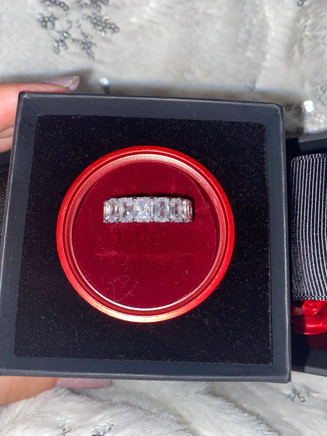 Customer photo review of Cube Stones Ring | 18K vergoldet