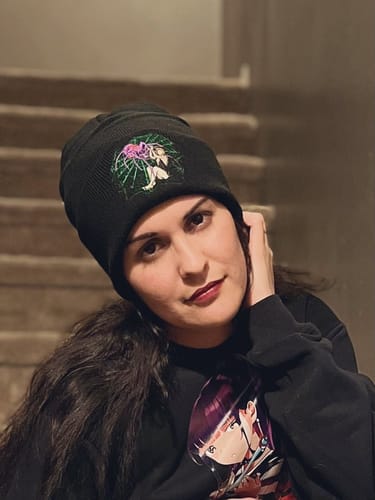 Customer photo review of TRAPPED! Beanie
