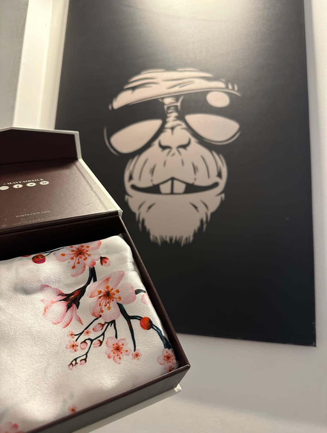 Customer photo review of Cherry Blossom Pure Silk Pillowcase