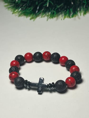 Customer photo review of 15“ 8mm/10mm/12mm Red Magnesite round Beads